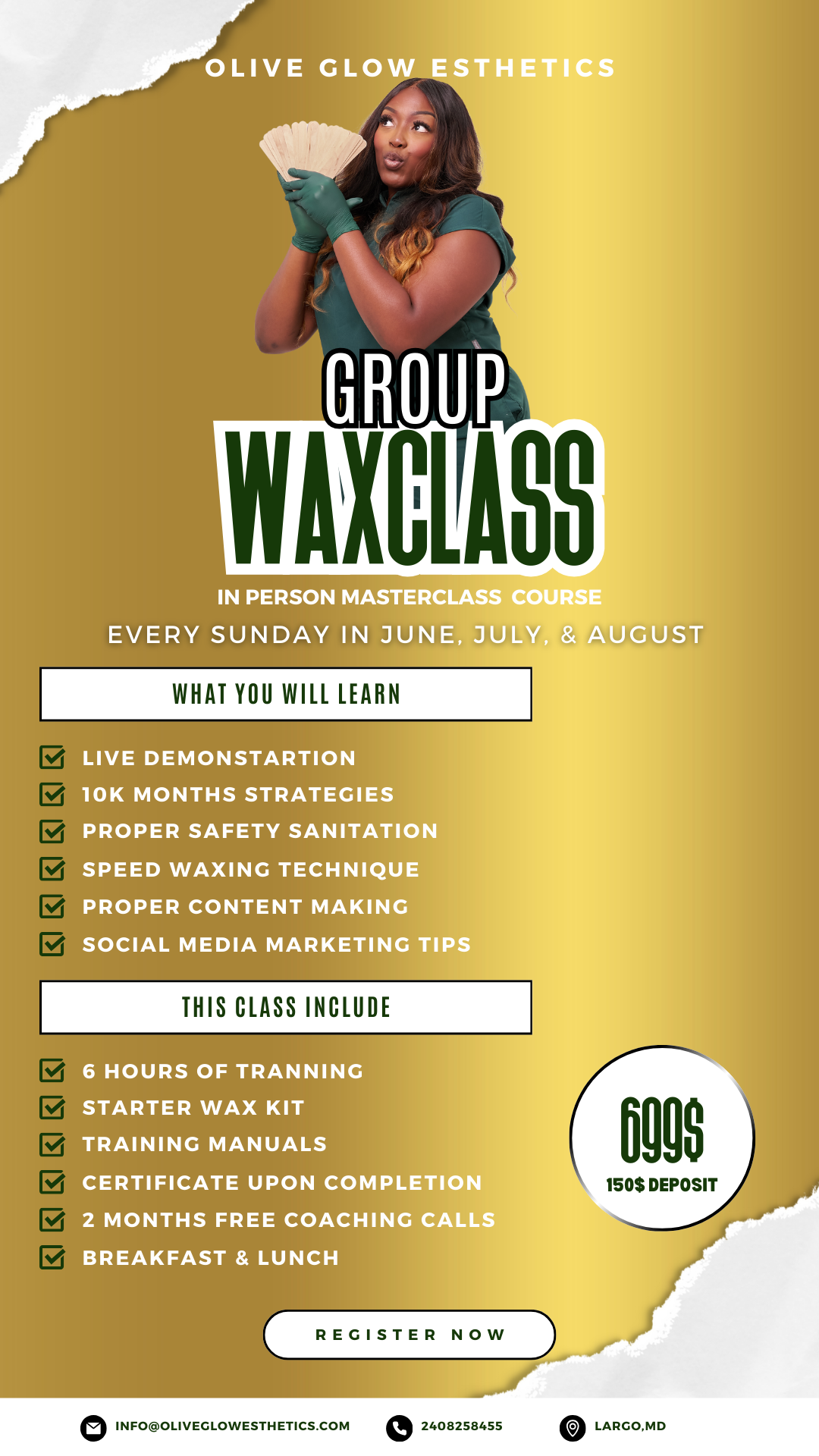 Summer 2025 Wax Class | Group Training for Estheticians