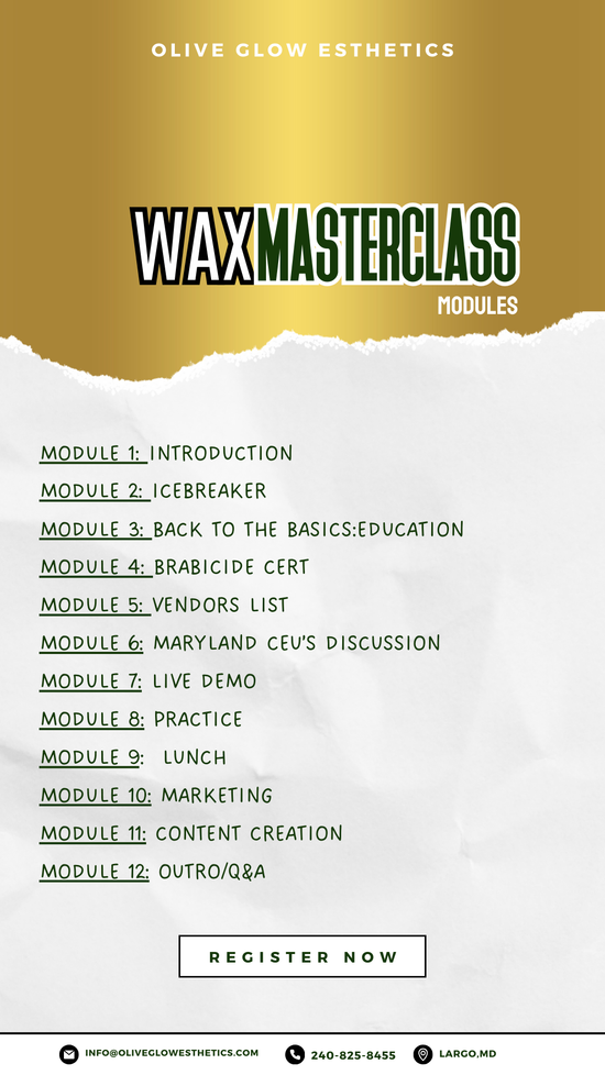 Summer 2025 Wax Class | Group Training for Estheticians